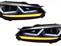 Faruri Osram LED compatibil cu VW Golf 6 VI (2008-2012) Crom LEDriving Semnal Dinamic Tuning Volkswagen VW Golf 6 2008 2009 2010 2011 2012 2013 2014 2015 LEDHL102-CM