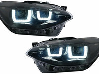 Faruri Osram LED DRL compatibil cu BMW 1 Series F20 F21 (06.2011-03.2015) Negru LEDHL108-BK