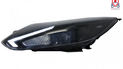 Faruri Osram LED DRL compatibil cu Ford Focus III (2011-11.2014) Negru Upgrade pentru Halogen Tuning Ford Focus 3 2011 2012 2013 2014 2015 LEDHL105-BK