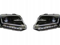 Faruri Osram LED DRL compatibil cu VW Amarok (2010-up) Semnal Dinamic Secvential Negru Tuning Volkswagen VW Amarok 1 2010 2011 2012 2013 2014 2015 2016 LEDHL107-BK