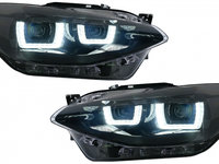 Faruri Osram LED DRL Negru Tuning BMW Seria 1 F20/F21 2011 2012 2013 2014 2015 LEDHL108-BK