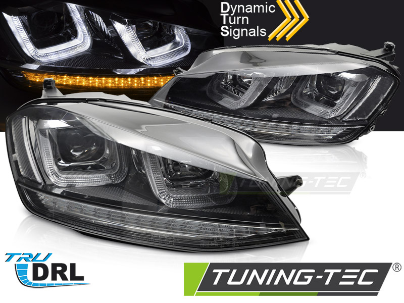 Faruri SEQ negru WITH negru LINE compatibil cu VW GOLF 7 13-17