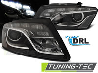 Faruri TRUE DRL BLACK compatibila AUDI Q5 11.08 - 09.12