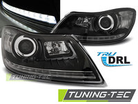 Faruri TRUE DRL BLACK compatibila SKODA OCTAVIA 09-12