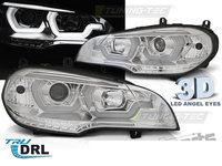 Faruri TUBE LIGHT CHROME DRL BMW X5 E70 2007-2013