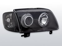 Faruri Volkswagen Polo 6N2 angel eyes Negru