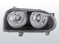 Faruri VW Golf 3 1991-1997 Angel eyes Negru