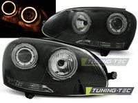 Faruri VW GOLF 5 10.2003-2009 cu ANGEL EYES fond negru