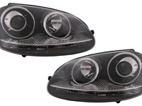 Faruri VW Golf 5 Jetta GTI R32 Look Lupa Chrome Black Tyc sau DEPO