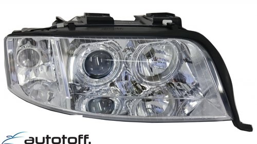 Faruri Xenon AUDI A6 Sedan Avant (2001-2004) Angel Eyes Crom