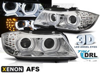 Faruri XENON LED DRL CHROME AFS pentru BMW E90/E91 2009-2011