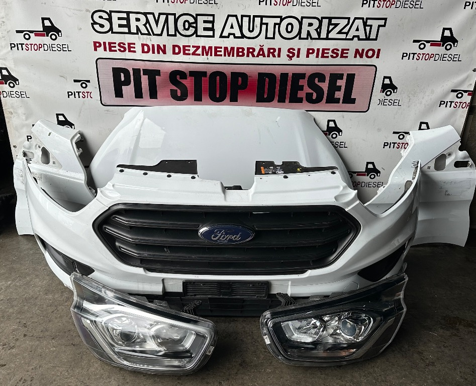 Fata completa FORD TRANSIT CUSTOM 2021 2022 2023 2024 bara fata 4 senzori faruri, capota, radiator, aripi