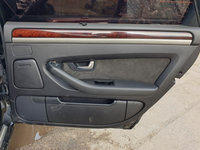 Fata De Usa Portiera Dreapta Spate Interior Piele Neagra cu Perdeluta Audi A8 D3 2003 - 2010