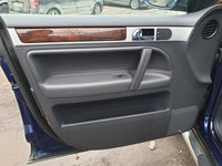 Fata Interior Piele Neagra Usa Portiera Stanga Fata VW Touareg 7L VOLAN DREAPTA 2003 - 2010