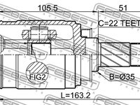 Feb inner cv joint NPW-DW-022F FEBEST