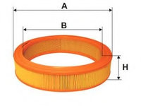 Filtru aer AR201 FILTRON pentru Audi 50 Audi 80 Audi Fox Audi Coupe Audi 100 Audi 500 Audi 5000 Vw Polo Vw Derby Vw Golf Vw Dasher Vw Passat Vw Carat Vw Corsar Vw Quantum Vw Santana Vw Scirocco CitroEn Lna