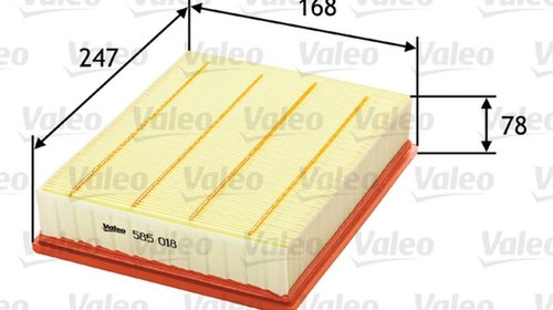 Filtru aer AUDI A6 4B2 C5 VALEO 585018