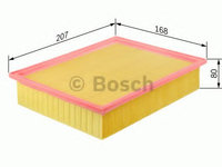 Filtru aer CITROËN BERLINGO caroserie (M_) (1996 - 2016) BOSCH 1 987 429 182