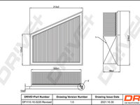 Filtru aer (DP1110100220 DRIVE) SEAT,SKODA,VW