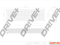 Filtru aer (DP1110100380 DRIVE) Citroen,PEUGEOT