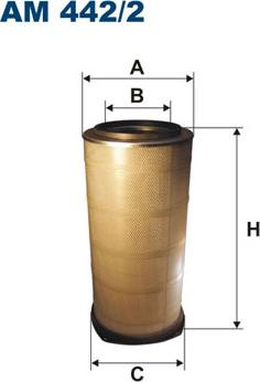 Filtru aer element filtrant VOLVO FL10 FL7 D10A320-TD73ES 09.85-10.99 VOLVO FL7 (FL7/FL10 6X2), 09.1985 - 10.1999 Filtron AM442/2