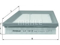 Filtru aer FORD FIESTA V JH JD MAHLE ORIGINAL LX1813