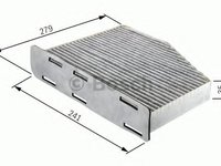 Filtru, aer habitaclu AUDI A5 (8T3), AUDI A4 limuzina (8K2, B8), AUDI A4 Avant (8K5, B8) - BOSCH 1 987 432 369