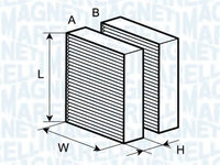 Filtru, aer habitaclu CITROËN C4 CACTUS (2014 - 2016) MAGNETI MARELLI 350203062640