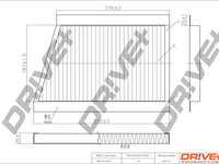 Filtru, aer habitaclu (DP1110120019 DRIVE) MERCEDES-BENZ