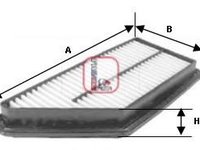 Filtru aer HONDA PRELUDE Mk IV (BB), HONDA PRELUDE Mk V (BB) - SOFIMA S 3237 A