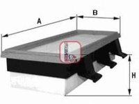 Filtru aer RENAULT KANGOO (KC0/1_), RENAULT CLIO Mk II (BB0/1/2_, CB0/1/2_), RENAULT KANGOO Rapid (FC0/1_) - SOFIMA S 1410 A