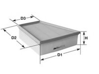 Filtru aer RENAULT LAGUNA I I (B56_, 556_), RENAULT LAGUNA I Estate (K56_), RENAULT MEGANE I (BA0/1_) - MAGNETI MARELLI 152071760828