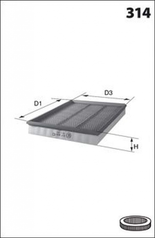 Filtru aer VW LUPO 6X1 6E1 LUCAS FILTERS LFAF110S