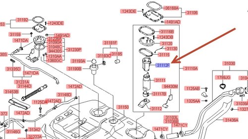 Filtru benzina HYUNDAI SANTA FE 31112-26000 (2000 - 2006) - Nou - Original