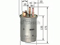 Filtru combustibil 0 450 906 357 BOSCH pentru Ford Focus Ford Fiesta Ford Courier