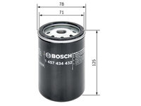 Filtru combustibil 1 457 434 432 BOSCH pentru Vw Carat Vw Corsar Vw Passat Vw Quantum Vw Golf Vw Rabbit Iveco Eurocargo Iveco Eurotech Iveco Eurotrakker Iveco Eurostar