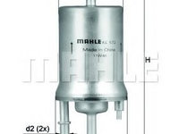 Filtru combustibil AUDI TT Roadster (8J9) (2007 - 2014) MAHLE ORIGINAL KL 572