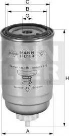 Filtru combustibil CASE NEW HOLLAND CS CX TX NEW HOLLAND TF Mann-Filter WK 82