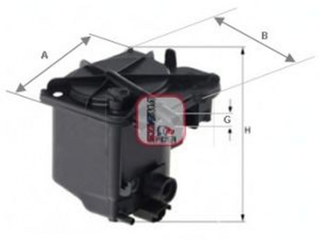 Filtru combustibil CITROEN C4 Picasso I UD SOFIMA S7420NR