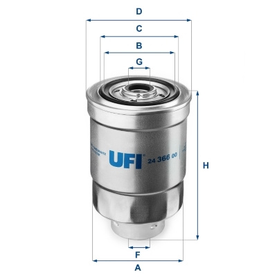 Filtru combustibil # Kia Pregio 2002 2003 2004 2005 2006 2007 2008 2009 2010 2011 2012 2013 2014 2015 2016 2017 2018 2019 2020 2021 2022 2023 2024 2025 # 24 366 00 # UFI