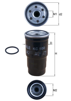 Filtru combustibil MAHLE KC 100D