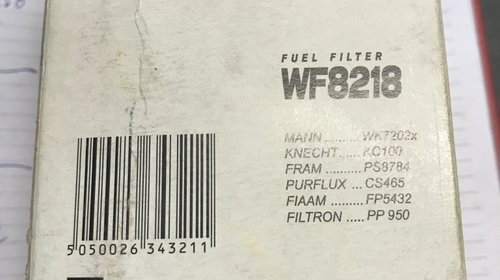 Filtru combustibil Mazda Subaru Toyota cod WF8218 producator WIX Filters