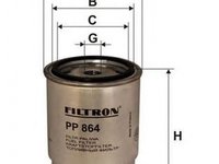 Filtru combustibil NISSAN MICRA II K11 FILTRON PP864