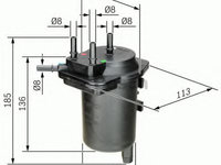 Filtru combustibil NISSAN TIIDA limuzina (SC11X) (2006 - 2016) BOSCH 0 450 907 013