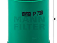 Filtru combustibil (P738X MANN-FILTER) Citroen,FIAT,LANCIA,PEUGEOT