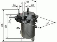 Filtru combustibil RENAULT CLIO II caroserie SB0 1 2 BOSCH 0450907011