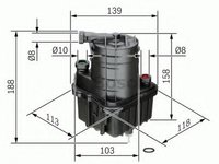 Filtru combustibil RENAULT CLIO III (BR0/1, CR0/1) (2005 - 2012) BOSCH 0 450 907 016 piesa NOUA