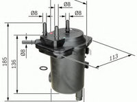 Filtru combustibil RENAULT KANGOO (KC0/1) (1997 - 2007) BOSCH 0 450 907 011 piesa NOUA