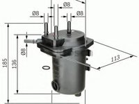 Filtru combustibil RENAULT MEGANE II Grandtour (KM0/1) (2003 - 2012) BOSCH 0 450 907 012 piesa NOUA