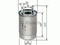 Filtru combustibil RENAULT MEGANE III Hatchback (BZ0) (2008 - 2016) BOSCH F 026 402 067 piesa NOUA